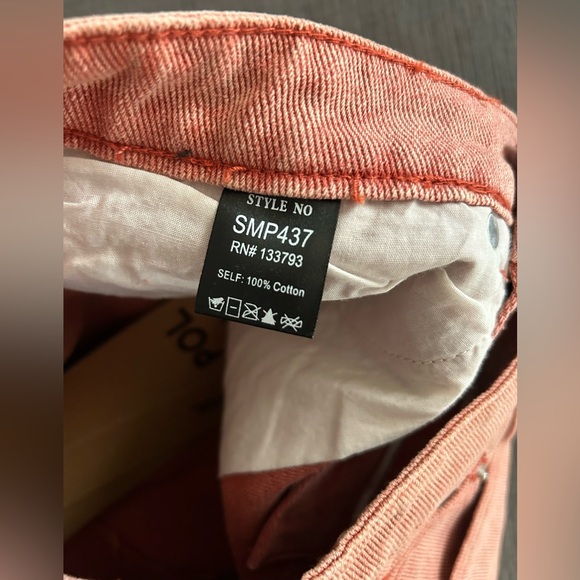 POL Distressed Denim Shorts Pink Size Small Raw Hem Boho NWT - Picture 5 of 8